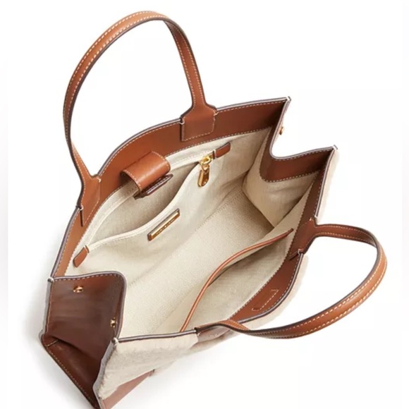 Tory Burch Ella Shearling Mini Tote - Picture 3 of 5